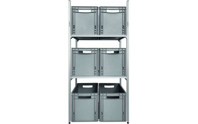 Blaupunkt 64 SYS-Rack Système d'étagères en aluminium transversal pour garage arrière 85 x 31 x 130 cm