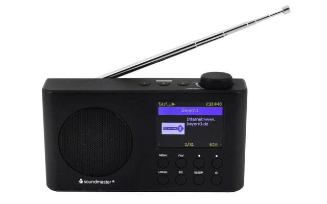Soundmaster IR6500SW draagbare internetradio met ingebouwde batterij en kleurendisplay zwart