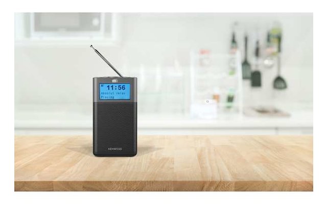 Kenwood CR-M10DAB-H DAB+ radio with Bluetooth audio streaming and alarm clock function gray