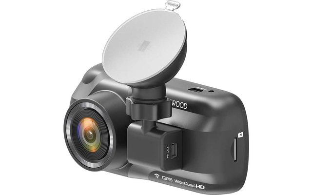 Kenwood DRV-A501W Wide Quad HD Dashcam avec G-Sensor ainsi que GPS et Wireless Link noir