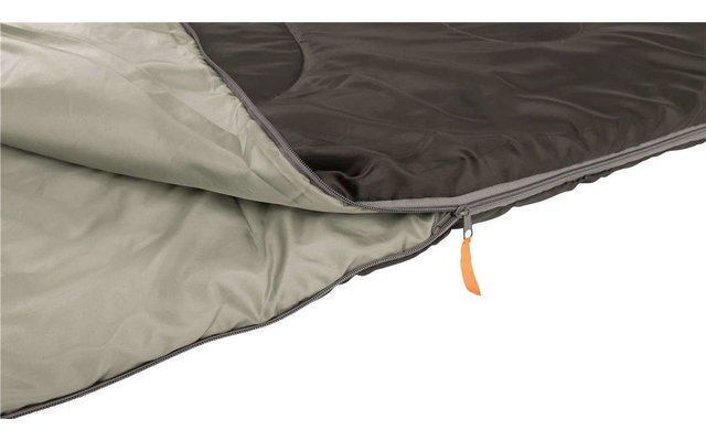Saco de dormir cuadrado Easy Camp Chakra Saco de dormir rectangular de viaje Chakra Negro