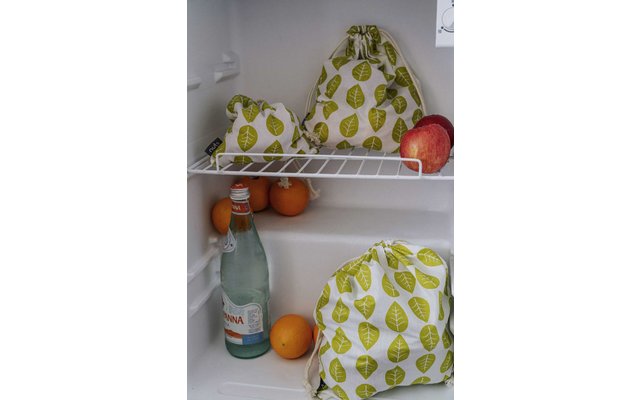 Nuts Innovations Fruit and Vegetable Bag Set of 3 Green Leaves