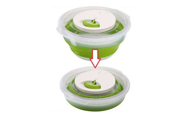 Emsa Centrifuga per insalata pieghevole 4L verde
