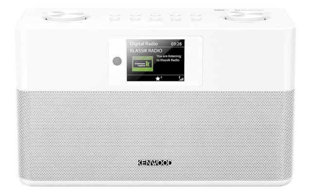 Kenwood CR-ST80DAB-W stereo compact radio with DAB+ and Bluetooth audio streaming white