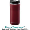 Mug isotherme en acier inoxydable 0,35 litre Aladdin Mocca rouge-bordeaux