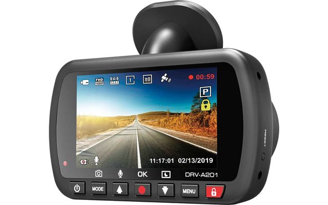 Kenwood DRV-A201 Full HD dashcam met G-Sensor en GPS zwart