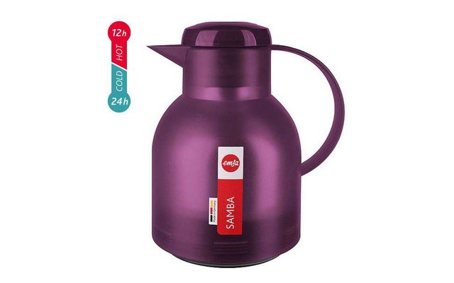 Emsa vacuum jug Samba 1 liter eggplant translucent