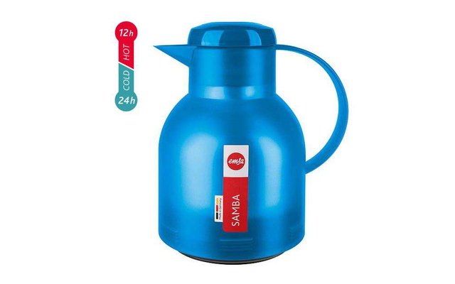 Emsa isoleerkan Samba 1 liter azuurblauw doorschijnend