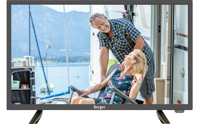 Berger Camping LED TV Fernseher mit Bluetooth 24 Zoll