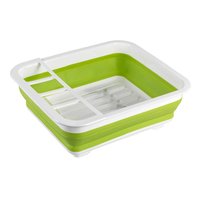 Wenko dish drainer Gaia foldable white / green