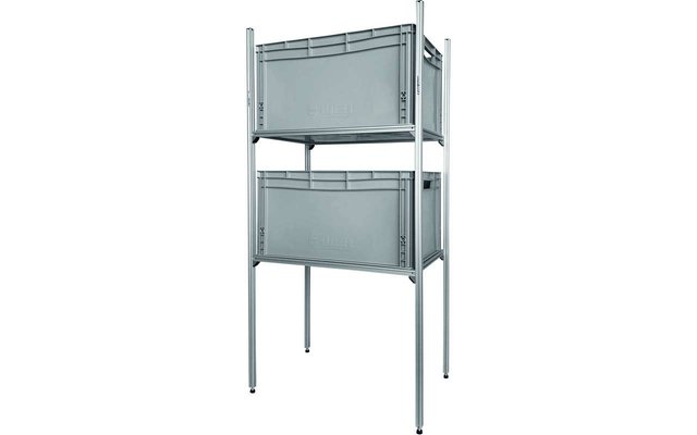 Blaupunkt 64 SYS-Rack aluminium shelf system crosswise for rear garage 85 x 31 x 130 cm