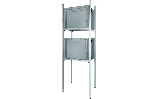 Blaupunkt 43 SYS-Rack Système d'étagères en aluminium longitudinal pour garage arrière 45 x 31 x 130 cm
