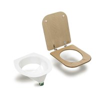 Trobolo Trenntoiletten Einsatz & Holzsitz Weiß