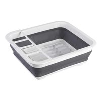 Wenko dish drainer Gaia foldable white / gray