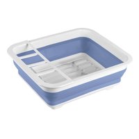 Wenko dish drainer Gaia foldable white / blue