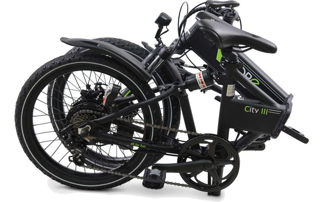 LLobe City III opvouwbare e-bike 20 inch 10.4 Ah zwart