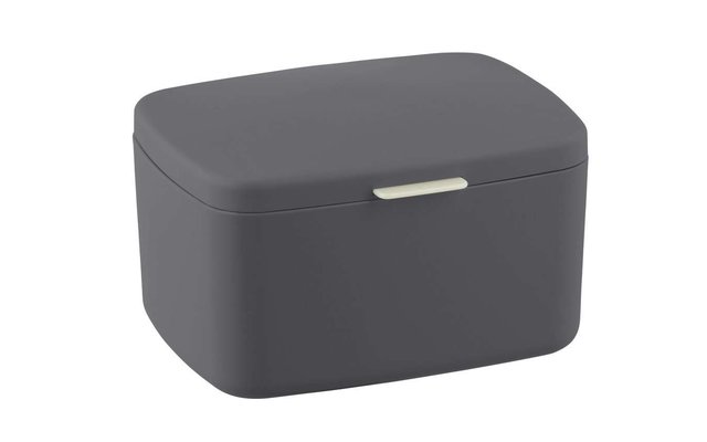 Wenko Caja de baño Barcelona con tapa Caja de almacenamiento antracita