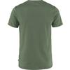 T-shirt vert olive vu de dos sur fond blanc