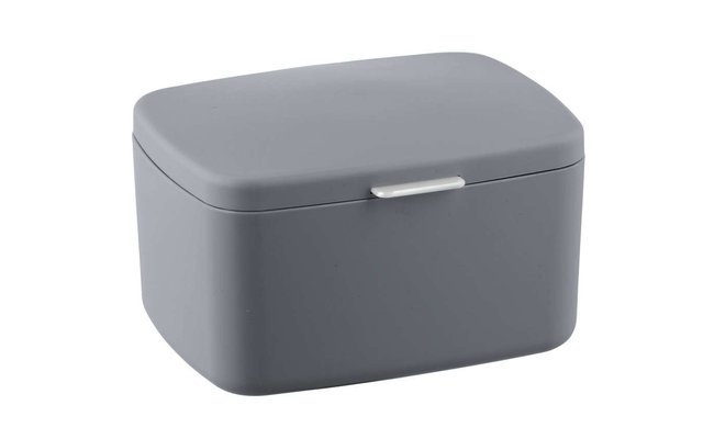 Wenko Caja de Baño Barcelona con Tapa Caja de Almacenamiento gris