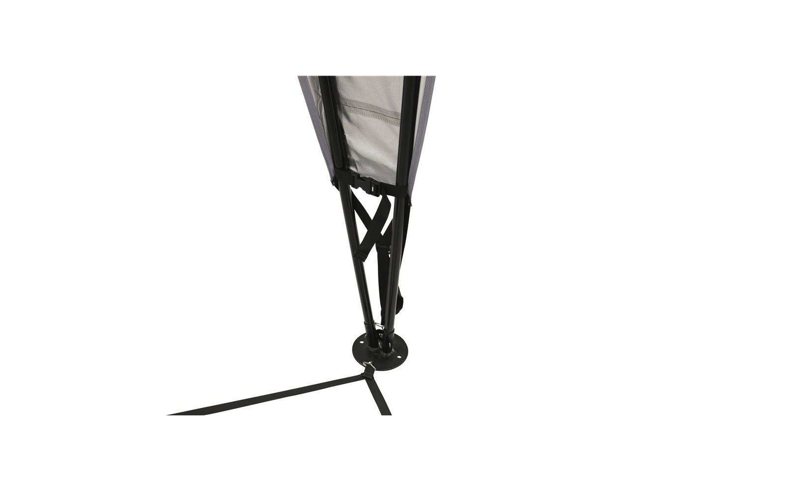 Schwarz-weiße moderne Stehlampe mit dreibeinigem Stativ