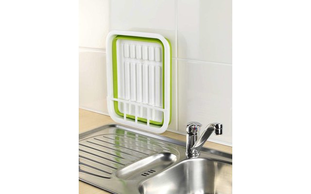 Wenko dish drainer Gaia foldable white / green
