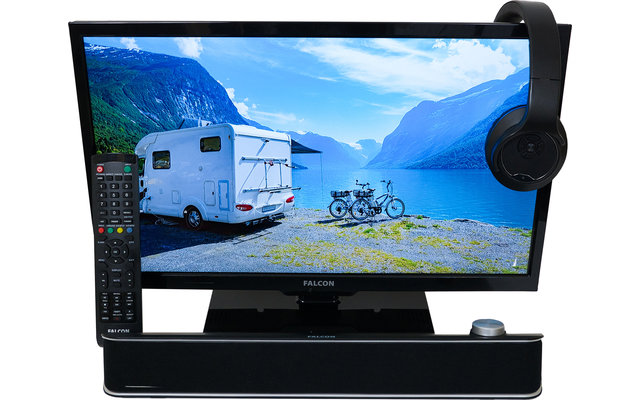 Easyfind Falcon Mobile Sat-Anlage Campingkoffer Komplettset inkl. 19 Zoll LED Fernseher  