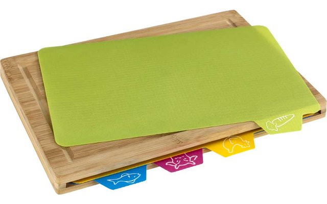 Wenko cutting board Bella bamboo with 4 cutting mats