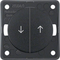 Berker Integro Jalousie-Serientaster mit Aufdruck Symbol Pfeile schwarz gl&auml;nzend