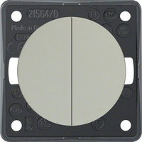 Berker Integro Serientaster 2 Schlie&szlig;er mit gemeinsamer Eingangsklemme chrom matt lackiert