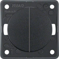 Berker Integro Serienschalter gemeinsame Eingangsklemme schwarz gl&auml;nzend