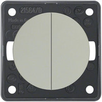 Berker Integro Serientaster 2 Schlie&szlig;er mit gemeinsamer Eingangsklemme chrom matt galvanisiert