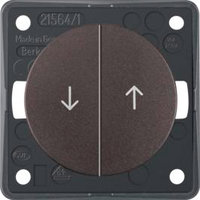 Berker Integro Jalousie-Serientaster mit Aufdruck Symbol Pfeile braun matt
