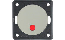 Interruptor de control Berker Integro 2 polos lente roja LED acero inoxidable lacado mate