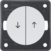 Berker Integro Jalousie-Serientaster mit Aufdruck Symbol Pfeile polarwei&szlig; gl&auml;nzend