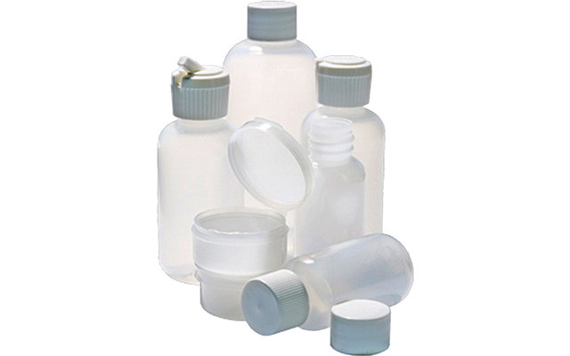 Assortiment de boîtes en plastique Coghlans 7 bouteilles transparentes