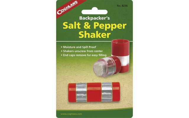 Coghlans Salt/Pepper Shaker 2.2 x 5.7 cm red
