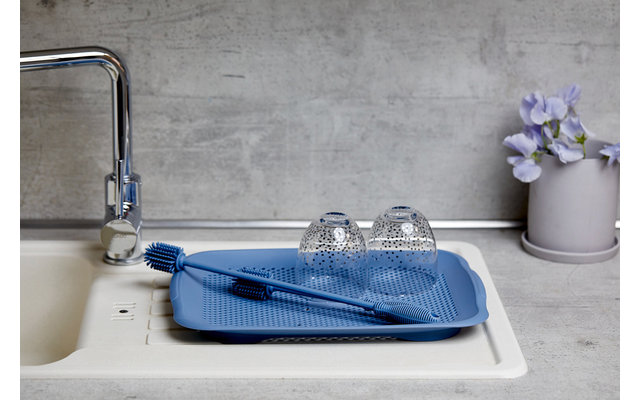 Brosse à vaisselle Wenko silicone 25 cm bleu