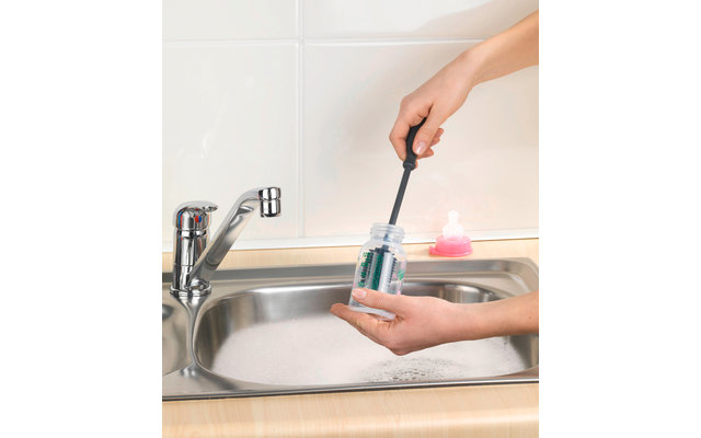 Wenko Silicone Sink Brush 25 cm Grey