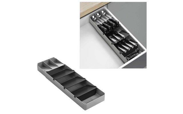 Metaltex cutlery collector Uni-Fit gray