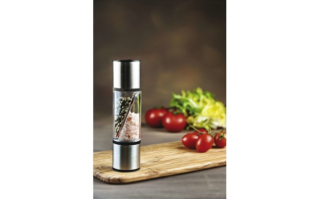 Metaltex Duo salt and spice mill silver / black