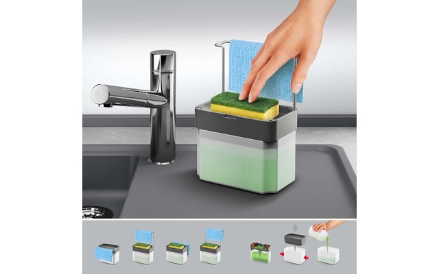 Metaltex Sponge-Tex distributeur de savon 0.75 litre gris