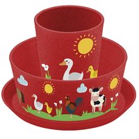 Koziol Organic Kids Set Children's Tableware Set 3-pcs. Red