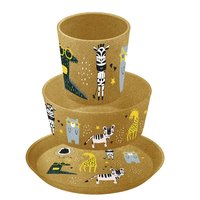 Koziol Organic Kids Set Children's Tableware Set 3-pcs. Nature Wood