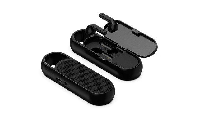 Schwaiger TWS Kopfhörer mit Bluetooth Lautsprecher schwarz