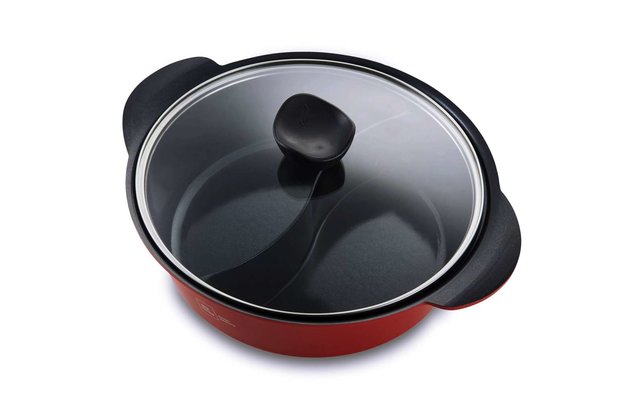 Miji HotPot pot for 2 dishes 4 liters red / black
