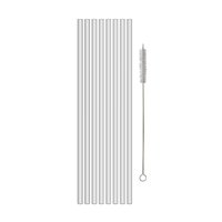 Koziol Sicherheitstrinkhalme Cheers Straws 270mm mit Bürste 8er-Set