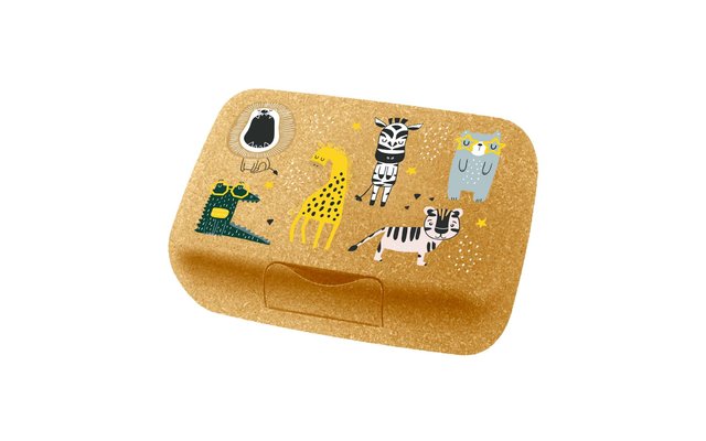 Koziol Candy L Zoo lunch box nature wood