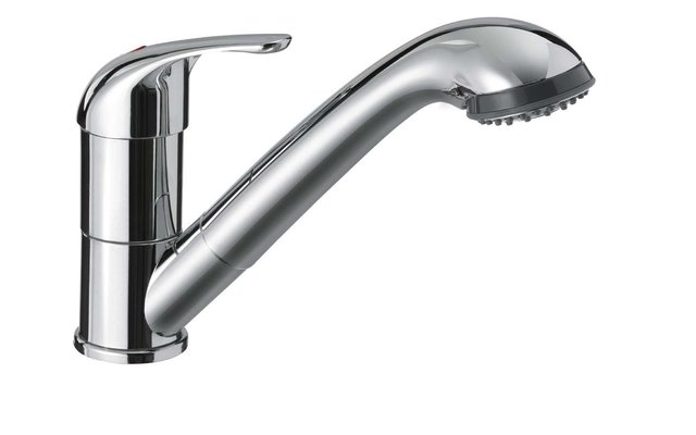 Empire single lever faucet and faucet Kama with hand shower Julia 185 mm