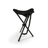 Three-legged Stool Black Basic Nature Travelchair