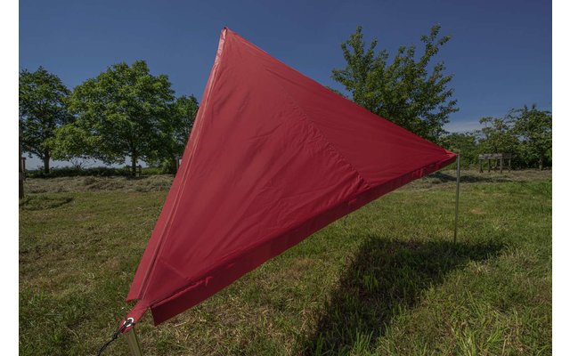 Bent Zip-Protect Canvas Single Verbindbares Sonnensegel  250 x 250 x 250 cm Rot